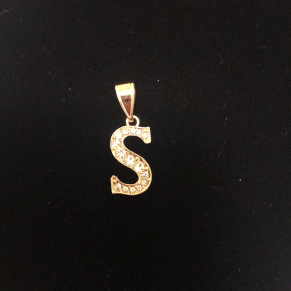 Rhinestones S  pendant - Picture 1 of 4